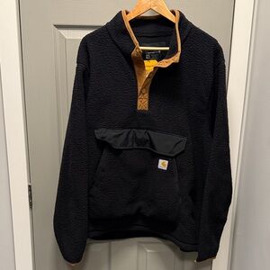 Carhartt Black and Tan Fleece Pullover